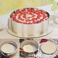 Ecosin Cake Mold Adjustable 6-12” Stainless Steel Cake Mousse Mould Baking Round Form Ring Home - B0749MYSGF